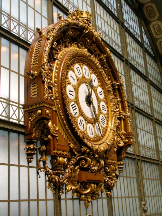 Clock in Musee d"Orsay Paris. Time is relative.